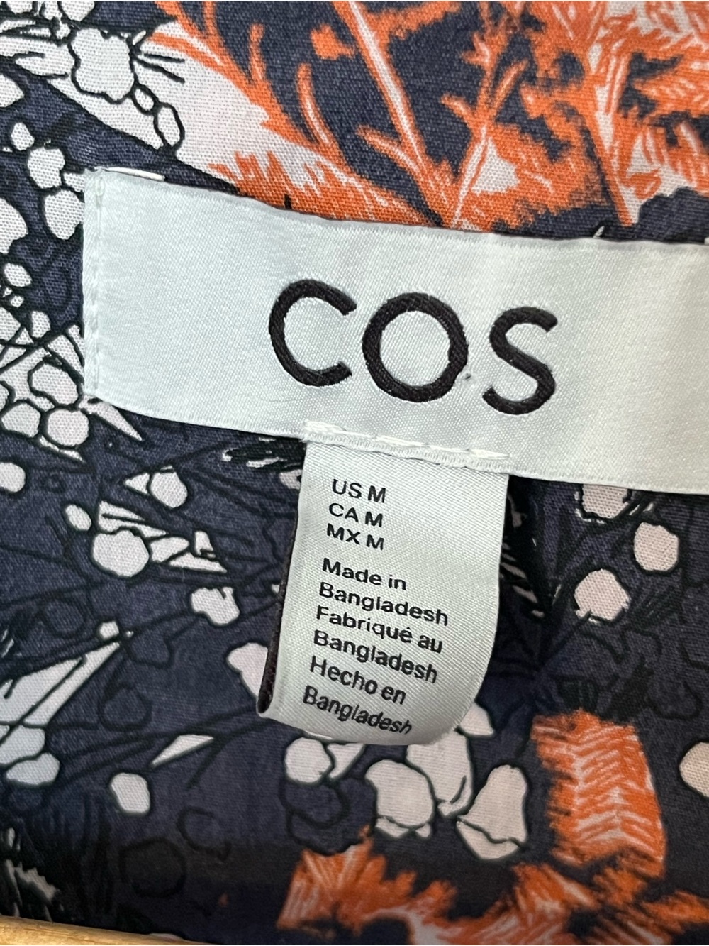 COS Floral Botanical Print Button Front Shirt Blouse Oversized Cotton Top - Picture 6 of 12